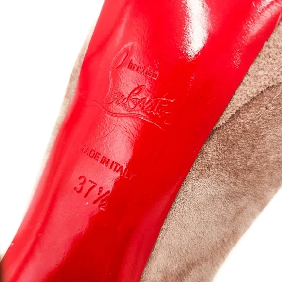 Christian Louboutin Babel Clou Spiked Platform Peep-Toe Pumps Heels EU 37.5 - Picture 7 of 9